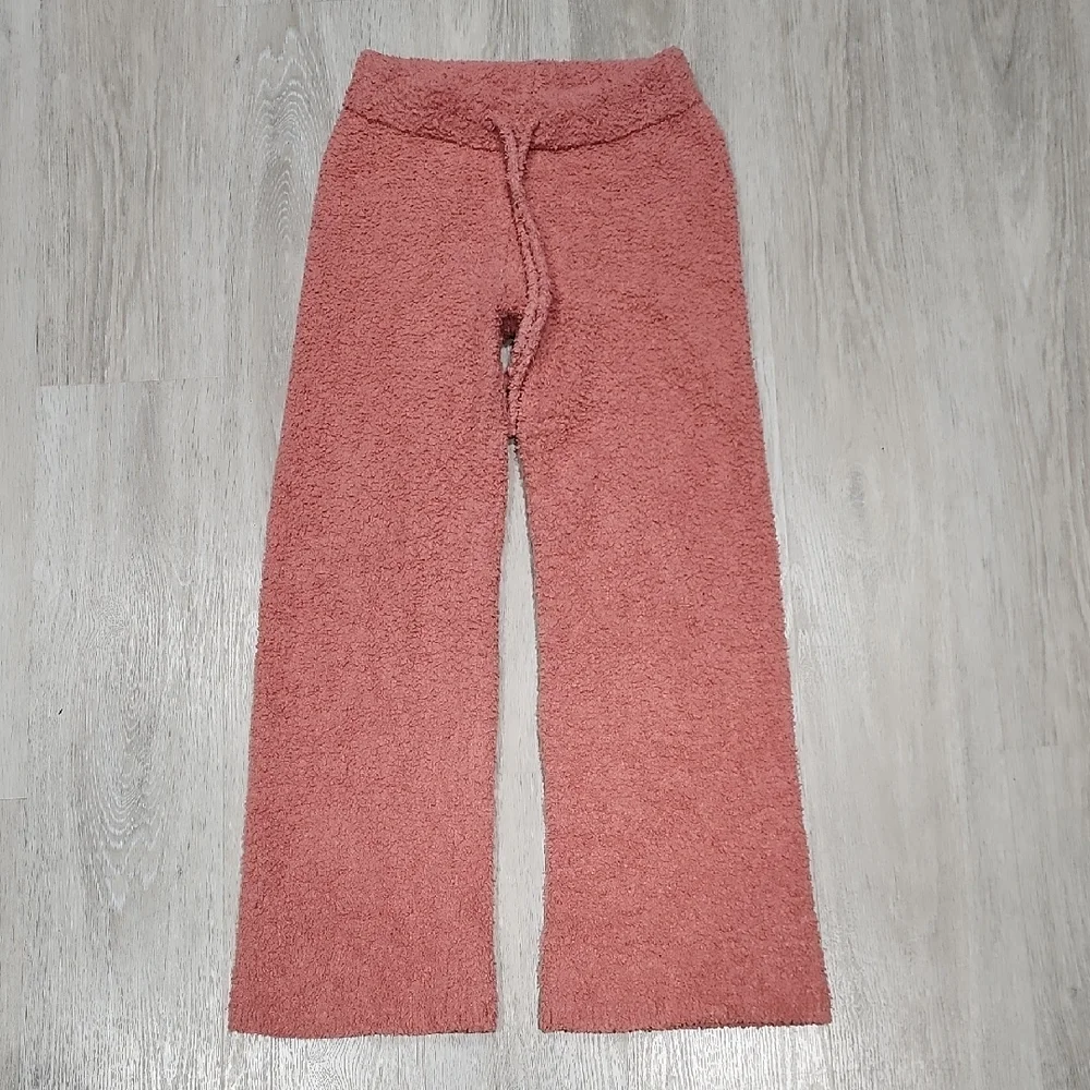 aerie Plush Rose Fleece Wide-Leg Joggers - Picture 1 of 6